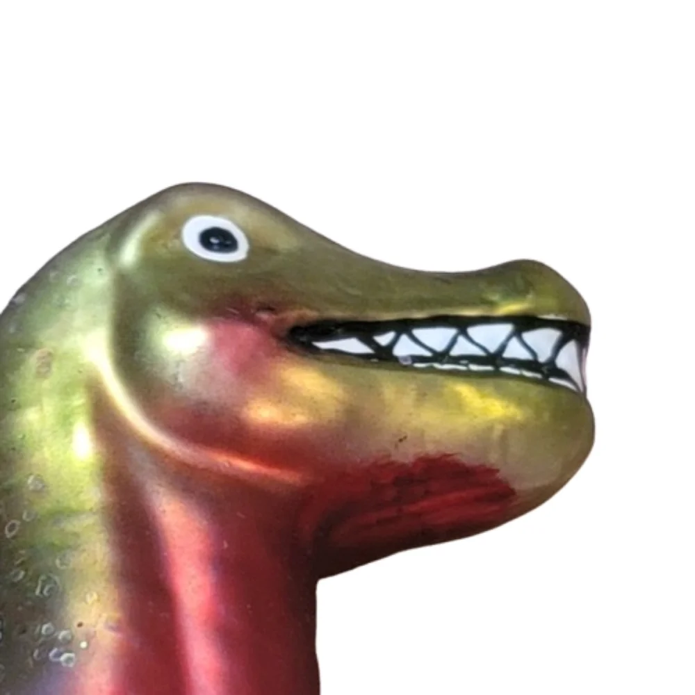 Kurt Adler glass dinosaur ornament